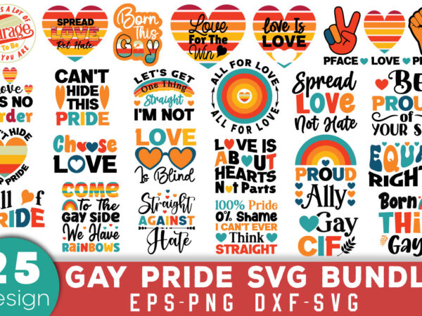 Gay pride t-shirt bundle gay pride svg bundle