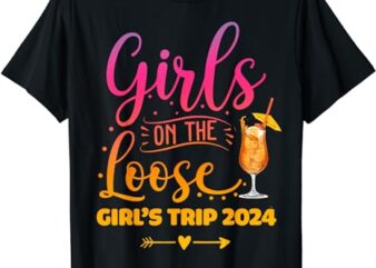 Girls On The Loose, Tie Dye Girls Weekend Trip 2024 T-Shirt