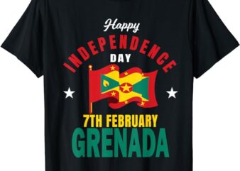 Grenada Independence Day tshirt Grenadian Grenada Flag Heart T-Shirt