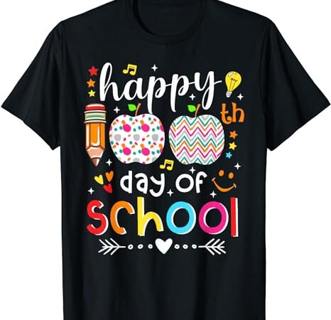 Happy 100 days of school cute teacher 100th day of school t-shirt