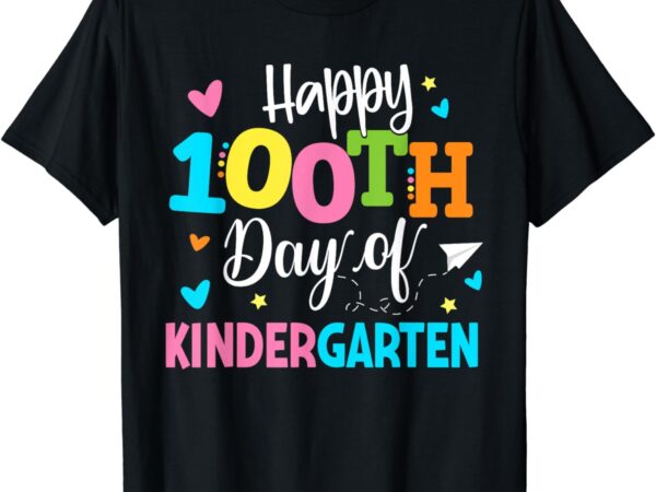 Happy 100th day of kindergarten shirt for teachers students t-shirt