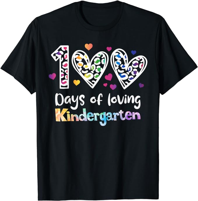 Happy 100th Day of Kindergarten Teachers Kids 100 Days T-Shirt