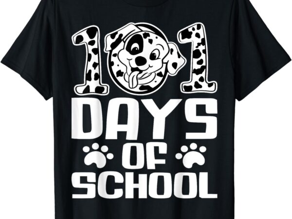 Happy 101 days school cute dog 100 days smarter student t-shirt