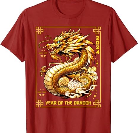 Happy Chinese New Year 2024 - Lunar New Year Dragon Red T-Shirt - Buy t ...