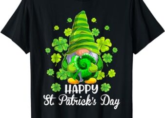 Happy St. Patrick’s Day Gnome Tie Dye Shamrock T-Shirt