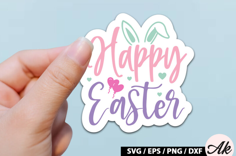 Happy easter SVG Stickers
