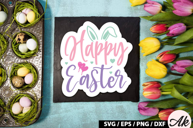 Happy easter SVG Stickers