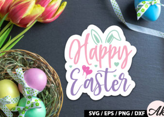 Happy easter SVG Stickers