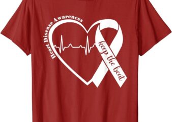 Heart Health Heart Disease Awareness HeartBeat CHD Wear Red T-Shirt