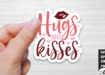 Hugs and kisses SVG Stickers