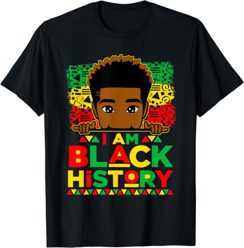 I Am Black History Month African American For Boys Kids T-Shirt