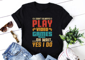 I Don’t Always Play Video Games T-Shirt Design