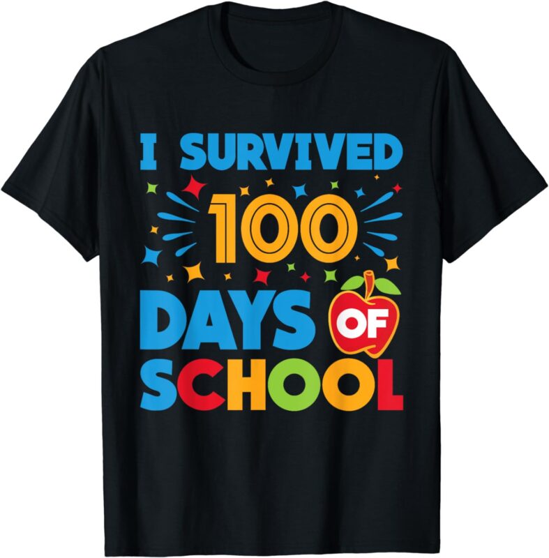 I Survived 100 Days Of School Happy 100th Day Of School T-Shirt