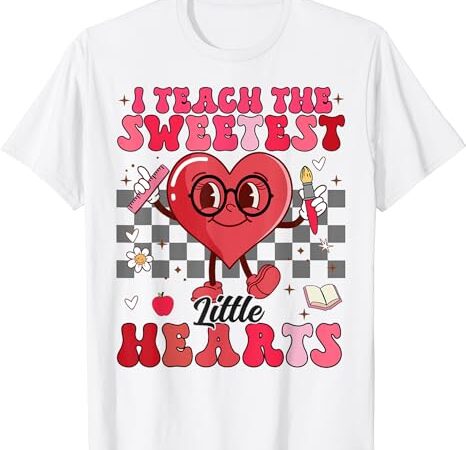 I teach the sweetest little hearts valentines day teachers t-shirt
