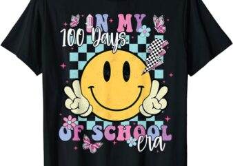 In My 100 Days Of School Era Retro Groovy 100th Day Teacher T-Shirt