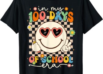 In My 100 Days of School Era Retro Smile 100th Day of School T-Shirt