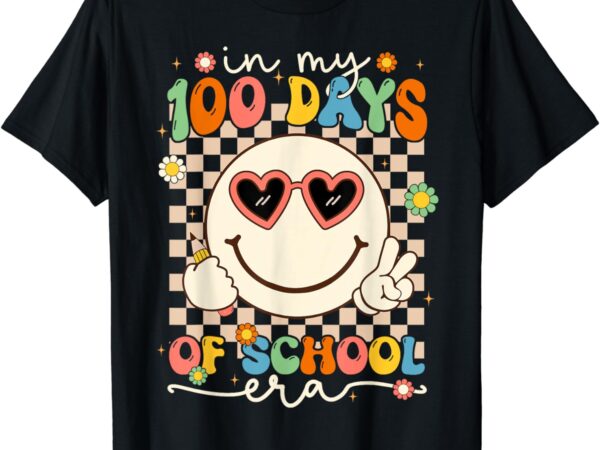 In my 100 days of school era retro smile 100th day of school t-shirt