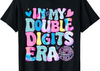 In My Double Digits Era Retro 10 Year Old 10th Birthday Girl T-Shirt