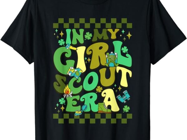 In my scoutt girl era shamrock checkered happy st patrick’s t-shirt