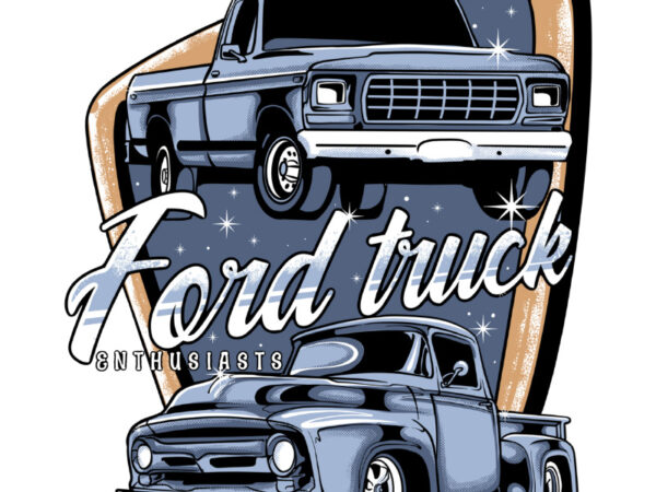 Ford truck t shirt graphic design