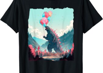 Kaiju Birthday Party Japanese Monster Bday Decorations Theme T-Shirt