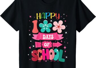 Kids 100 Days Of School Shirt Toddler Girl 100th Day Of School T-Shirt