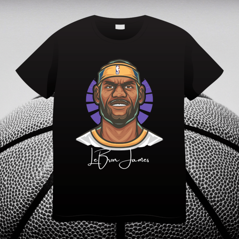 LeBron James Basketball Tribute T-Shirt, NBA Tribute, Basketball Legend Shirt, King James Design, Slam Dunk King Graphic Tee, Basketball