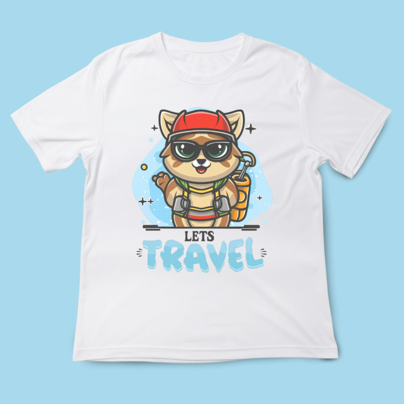 Lets Travel, Cute Cat, Cat travel, T-shirt design, adorable cat t-shirt, instant download, travel with cat, cat mom, cat dad