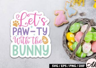 Let’s paw-ty with the bunny SVG Stickers