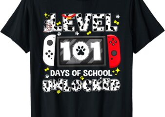 Level Unlocked Game Controller 101 Days School Boys Kids T-Shirt