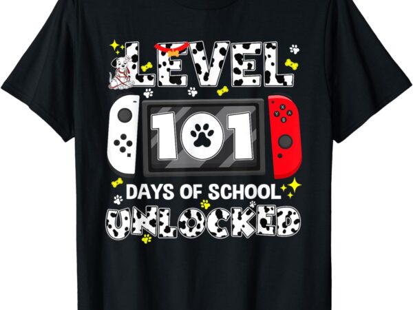 Level unlocked game controller 101 days school boys kids t-shirt