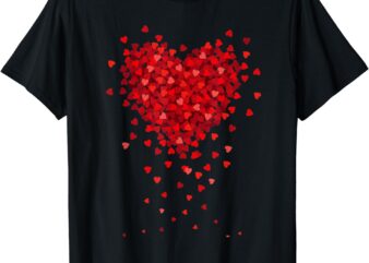 Love Heart Graphic Valentine’s Day Couple Matching T-Shirt