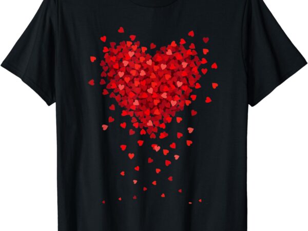 Love heart graphic valentine’s day couple matching t-shirt