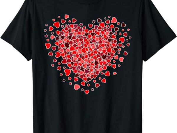 Love heart graphic valentines day shirt for women girls kids t-shirt