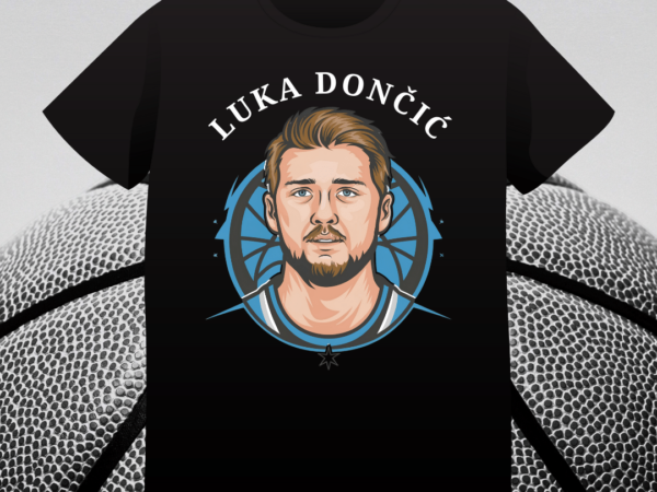 Luka dončić, portrait, t-shirt design, nba star, nba, player, basketball, dallas mavericks, instant download, basketball player