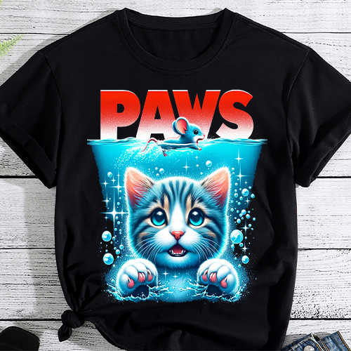 Paws Cat And Mouse T-Shirt Cute Funny Cat Lover Paws Cat And Mouse T-Shirt Cute Funny Cat Lover