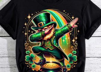 St Patricks Day Dabbing Leprechaun Boys Girls Men Dab Dance T-Shirt