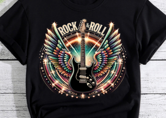 Rock _ Roll Guitar Wings Music T-Shirt