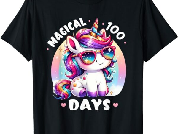 Magical 100 days of school cute unicorn for girls t-shirt Magical 100 days of school cute unicorn for girls t-shirt