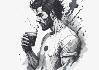 Man drink coffe
