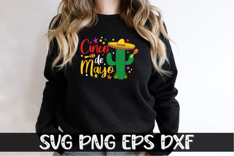 Cinco De Mayo SVG T-shirt Design Print Template