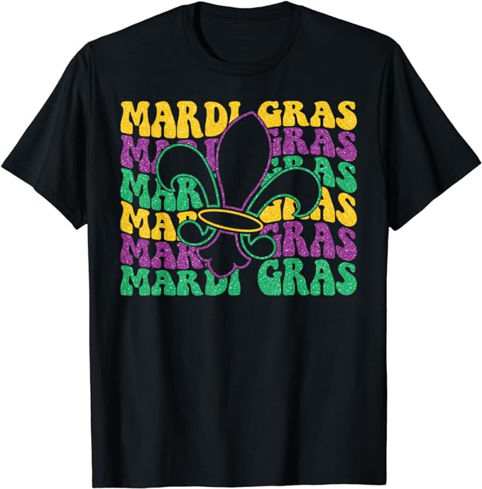 Mardi Gras 2024 Fleur de Lis NOLA New Orleans Carnival T-Shirt