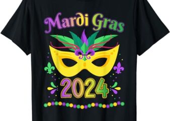 Mardi Gras 2024 costume with mask T-Shirt