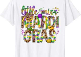 Mardi Gras Shirt Little Miss Mardi Gras Girl Women Outfit T-Shirt