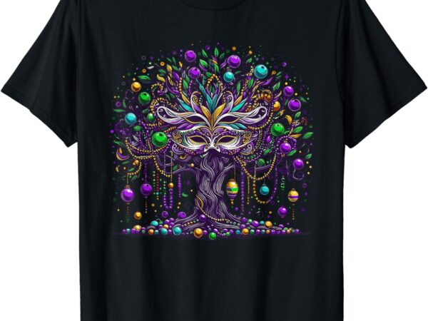Mardi gras tree beads new orleans 2024 festival bead t-shirt