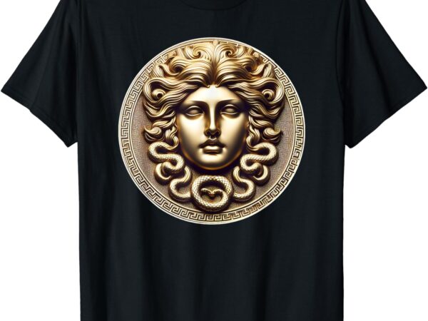 Medusa head myth gorgon snake hair greek mythology gift t-shirt