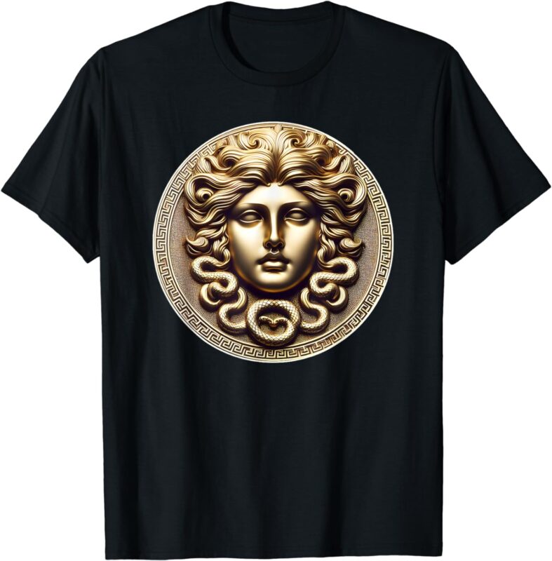 Medusa Head Myth Gorgon Snake Hair Greek Mythology Gift T-Shirt
