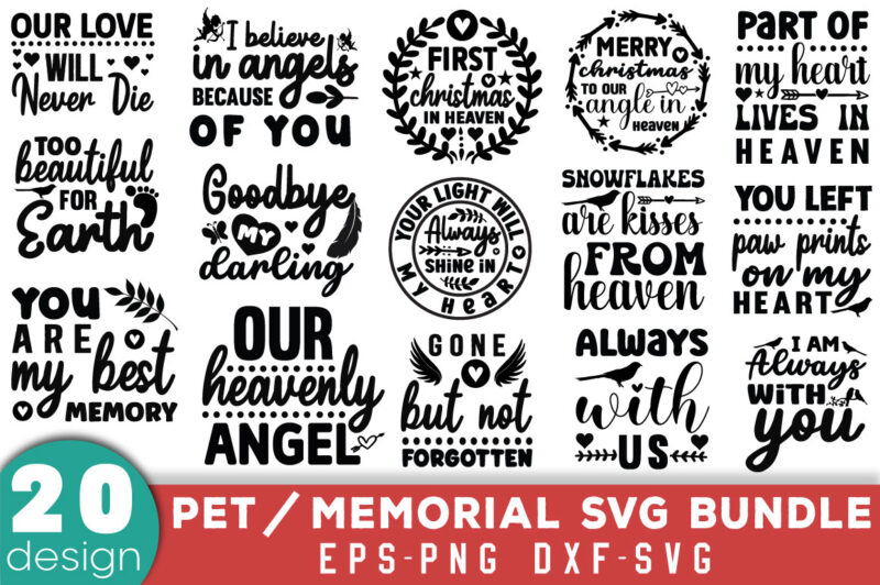 Memorial Quotes T-shirt Bundle Memorial Quotes SVG Bundle