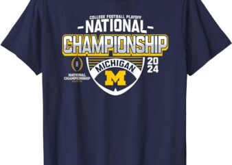 Michigan Wolverines 2024 CFP National Championship Football T-Shirt