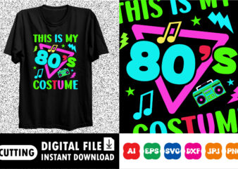 this is my 80s costume Shirt design print template